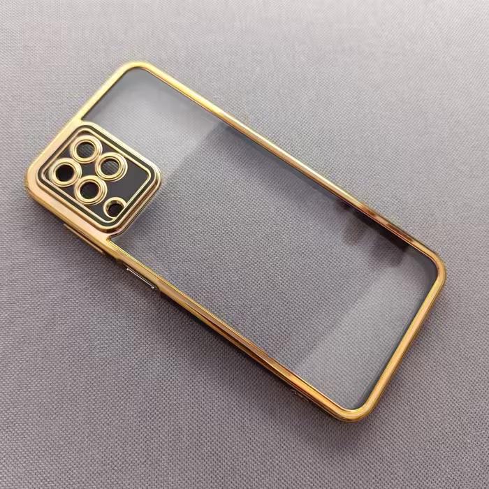 گارد  -  قاب  -  کاور شفاف طلایی  دور مشکی مناسب برای سامسونگ Samsung Galaxy M33 (m33) 