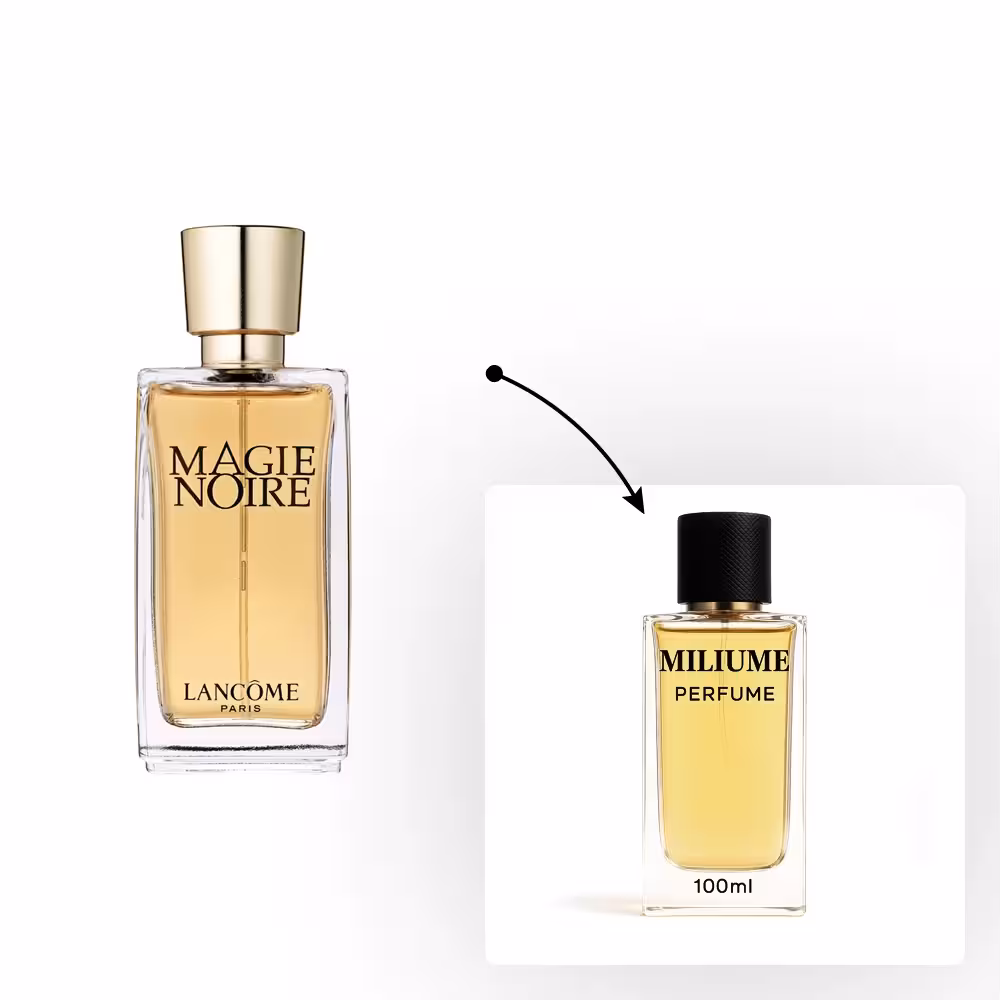 اسانس عطر Lancome Magie Noire برند RenneTouch - کد 1438 - لانکوم مجی نویر 100ML - میلیوم پرفیوم