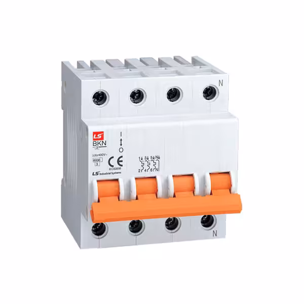 کلید مینیاتوری چهار پل 63 آمپر ال اس مدل BKN-C63-6K-4P