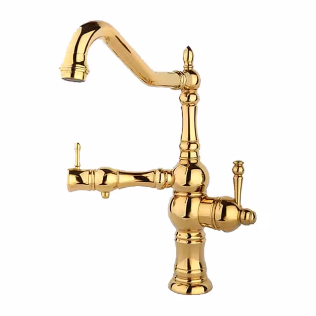 شیر ظرفشویی دو کاره راسان مدل لیزا طلایی