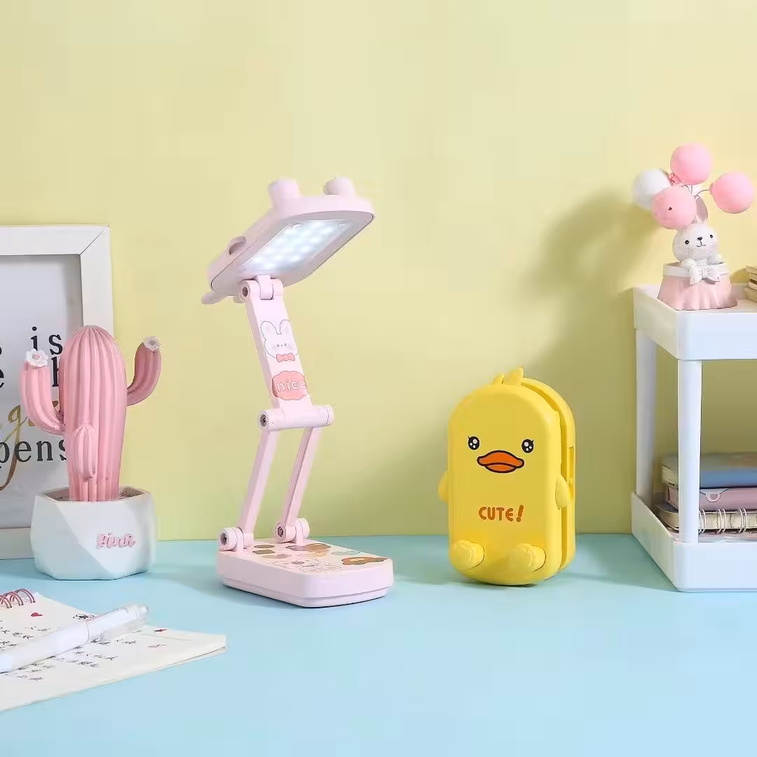 چراغ مطالعه شارژی و جاموبایلی فانتزی چراغ مطالعه فانتزی و استند موبایل 