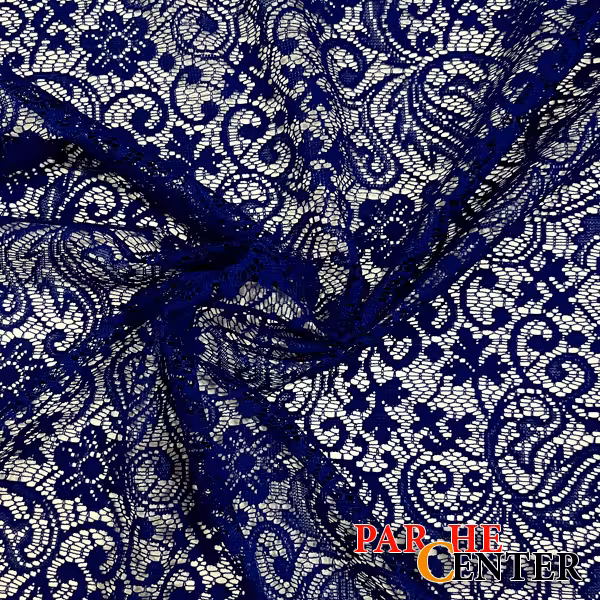 پارچه تور دانتل گلدار کاربنی