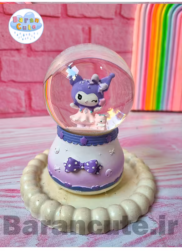 گوی موزیکال برفی چراغ دار (سایز متوسط) طرح کورومی