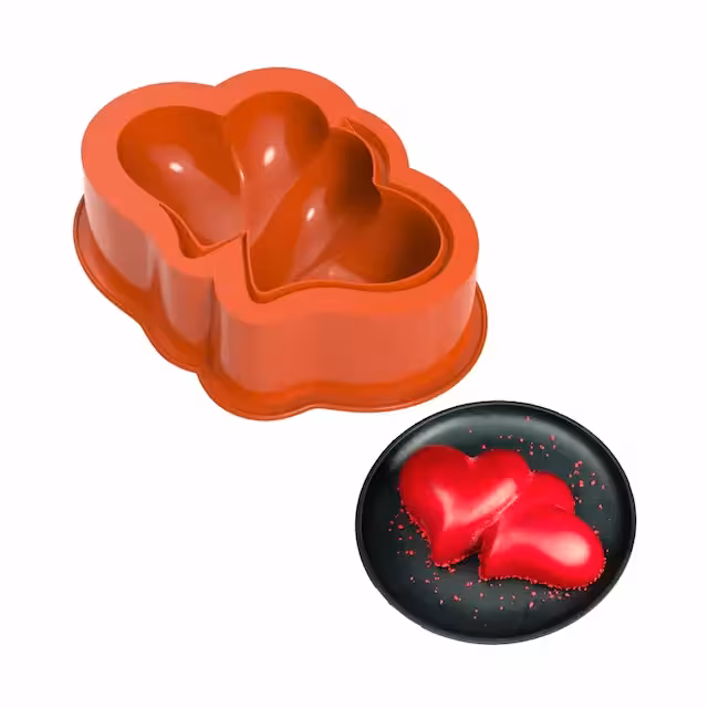 قالب سیلیکون قلب درهم سه بعدی