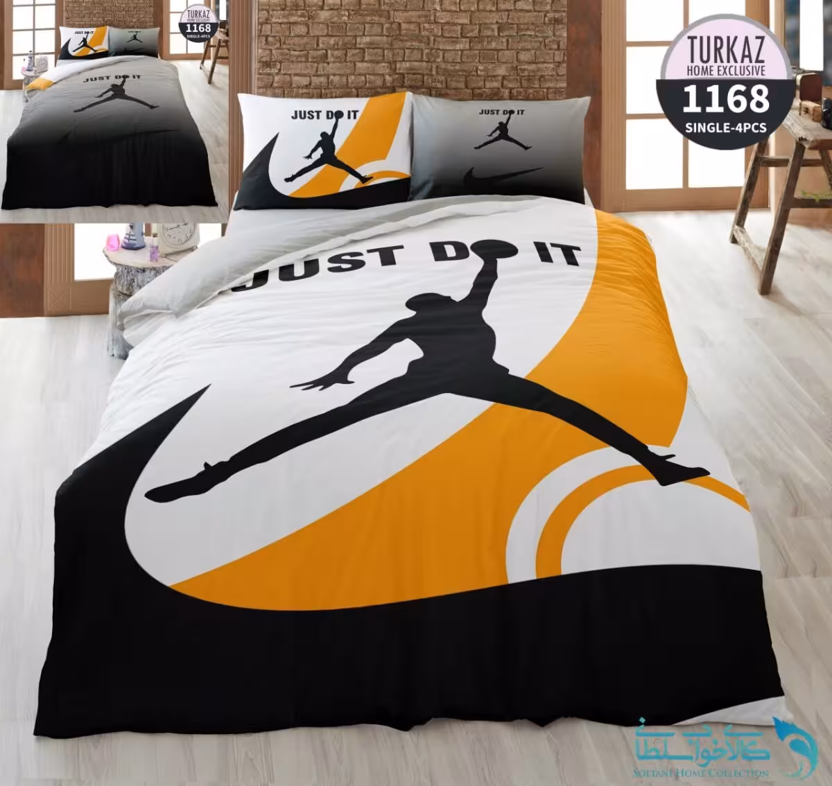 روتختی طرح just do it یک نفره برند Turkaz کد 1168