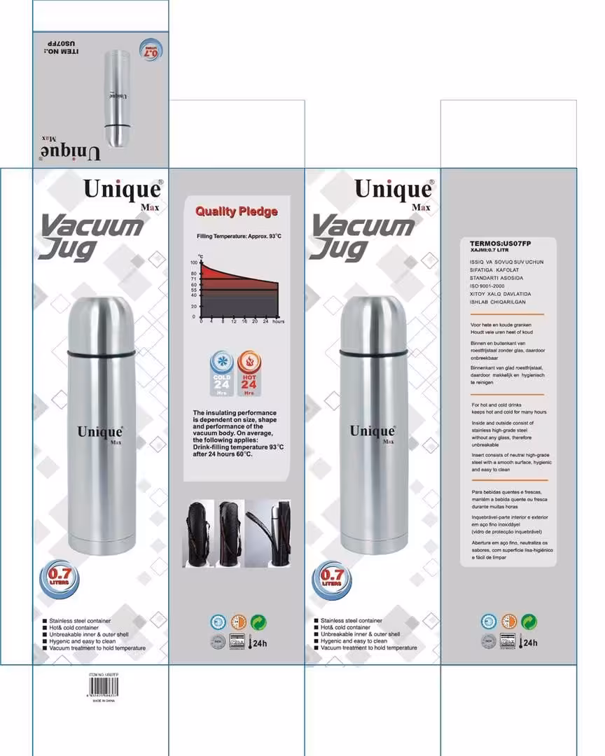 فلاسک کاور دار یونیک 750 میلی unique