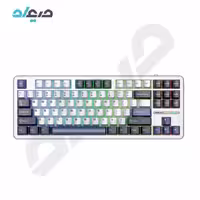 کیبورد گیمینگ سیمی مکانیکال آئولا مدل F87 GRAY WOOD SWITCH V3