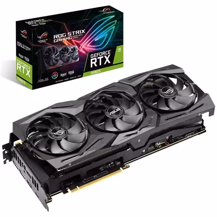 کارت گرافیک ایسوس مدل RTX ROG 2080TI OC GAMING  11GB  DDR6 با حافظه 11 گیگابایت