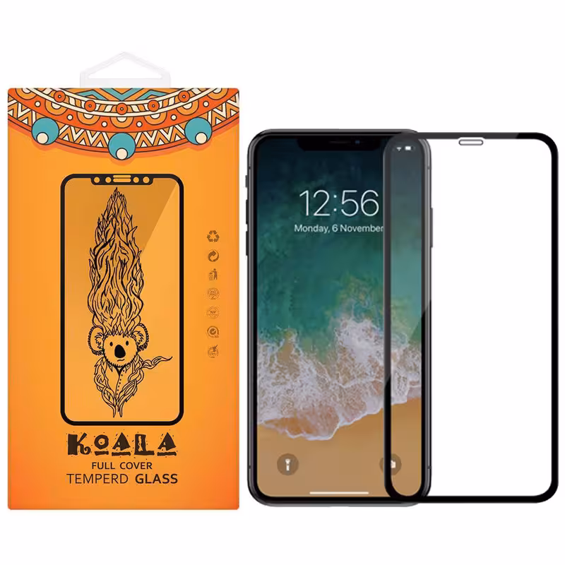 محافظ صفحه نمایش شیشه ای کوالا مدل Full Glue مناسب برای گوشی موبایل اپل آیفون XR