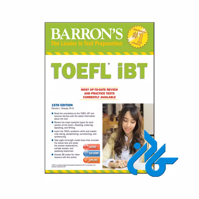 خرید کتاب Barrons TOEFL iBT 15th | تا 50% تخفیف | فروشگاه اینترنتی کـــادن