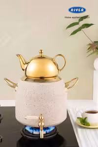 کتری و قوری 6 لیتر گرانیت ریور RIVER کرم کد 5844