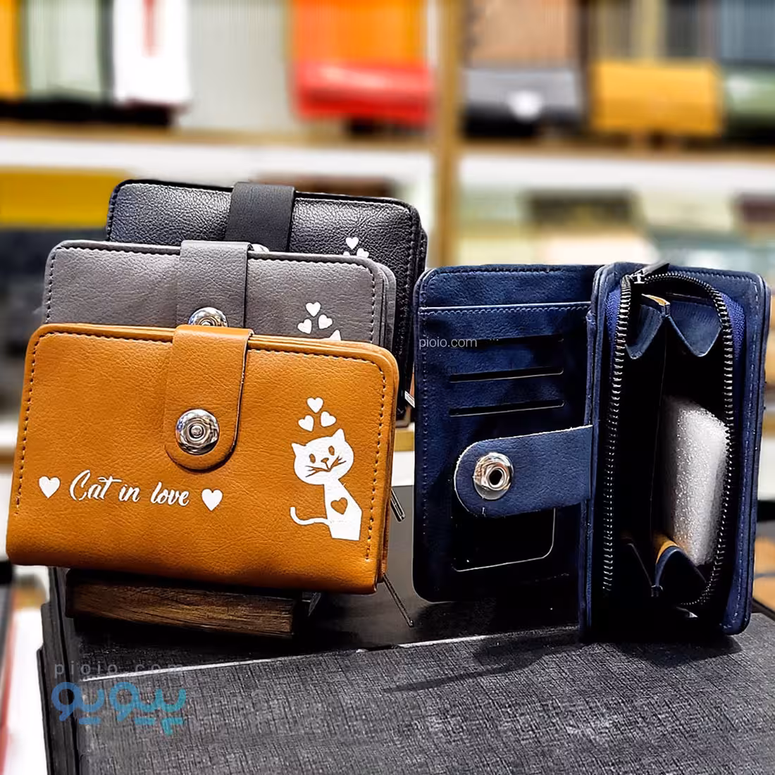 کیف پول پشت زیپ فانتزی طرح گربه