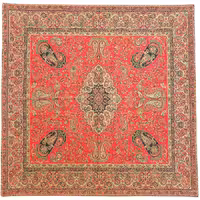 رومیزی مربع ترمه ابریشم کد TRM186