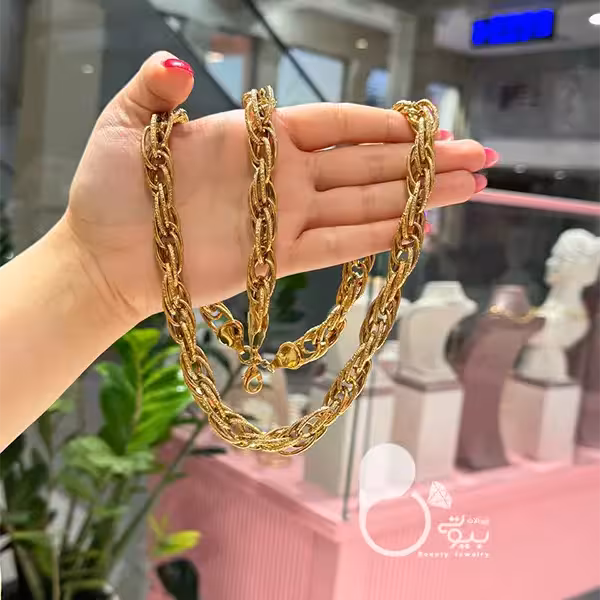 گردنبند و دستبند طرح طلا