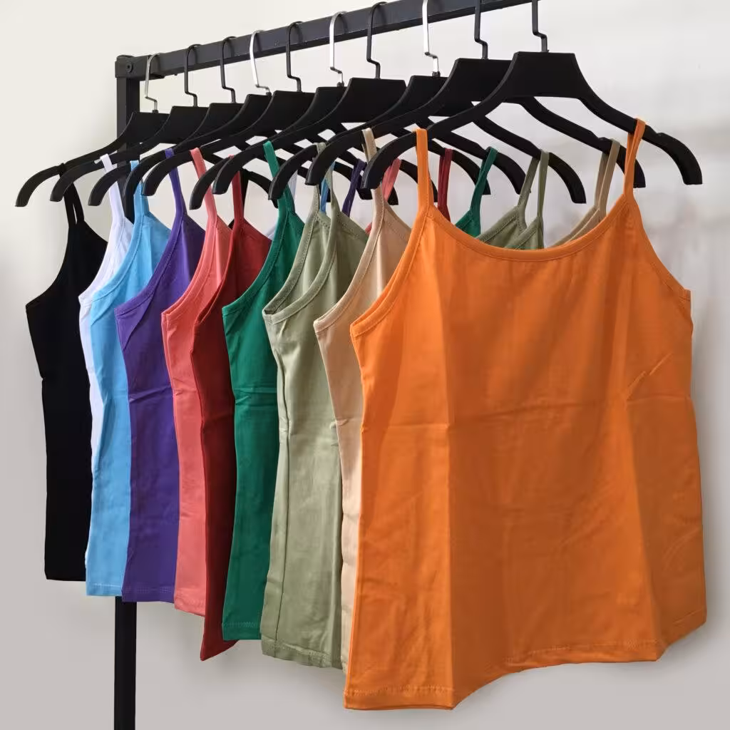 خرید و قیمت تاپ بندی نخ پنبه زنانه رنگی