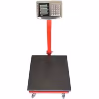 باسکول دیجیتال 300 کیلویی محک | کفه 50*50 | چرخدار | نمایشگر دوطرفه
