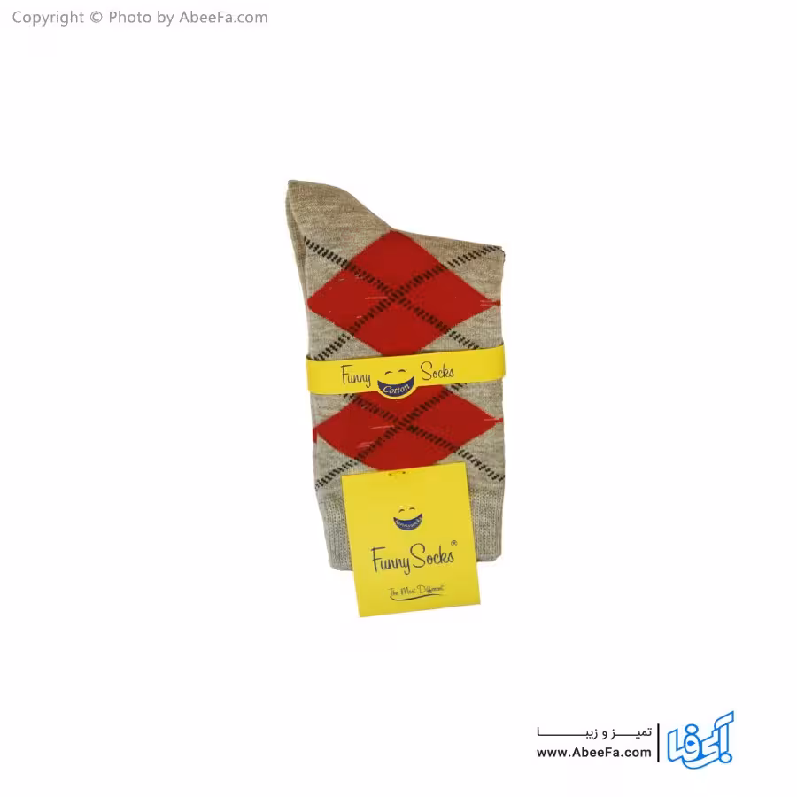 جوراب ساقدار فانی مدل 724 قرمز-طوسی