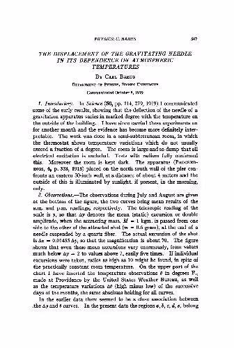 خرید و دانلود نسخه کامل کتاب The Displacement of the Gravitating Needle in its Dependence on Atmospheric Temperatures