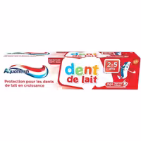 خمیر دندان کودک آکوا فرش مناسب 2 الی 5 ساله مدل Dent De Laite حجم 50 میل