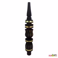 تنه قلیان چوب گردو نواردار شیاری 40 سانتی
