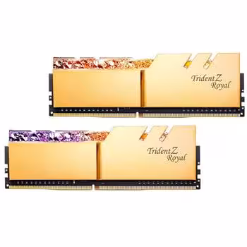 رم جی اسکیل مدل Gskill Trident Z Royal Gold 64GB DUAL 3200MHz CL16 DDR4 - کامپیوترچی