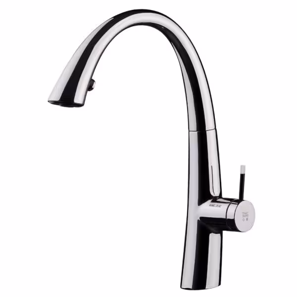 شیر آشپزخانه فایبراپتیک کروم kwc مدل زو