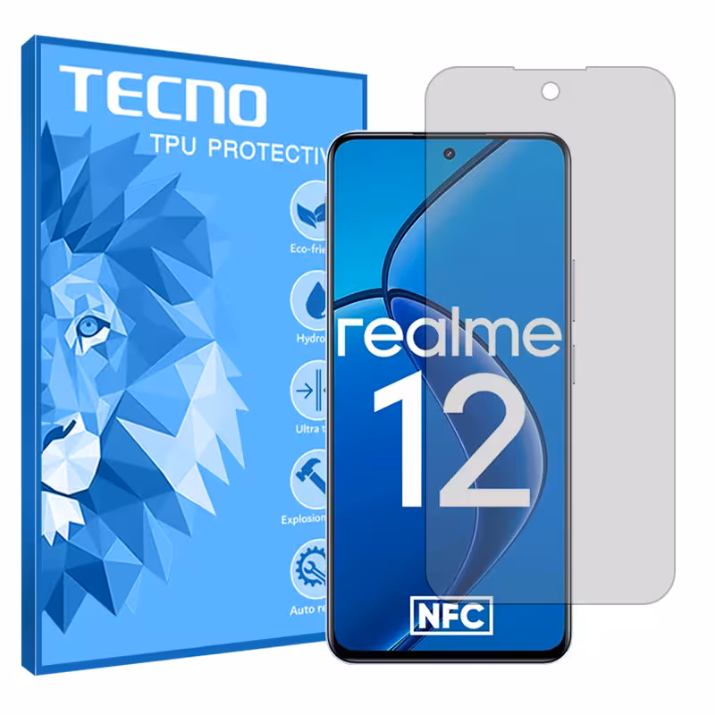 گلس ریلمی Realme 12 4G مدل هیدروژلی شفاف برند تکنو کد S