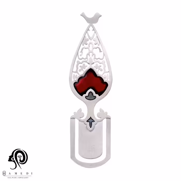 نشان کتاب نقره بوکمارک مرغ آمین مدل BMIM 6