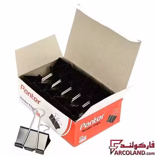 گیره کاغذ کلیپسی پنتر سایز 51 میلی متر بسته 12 عددی