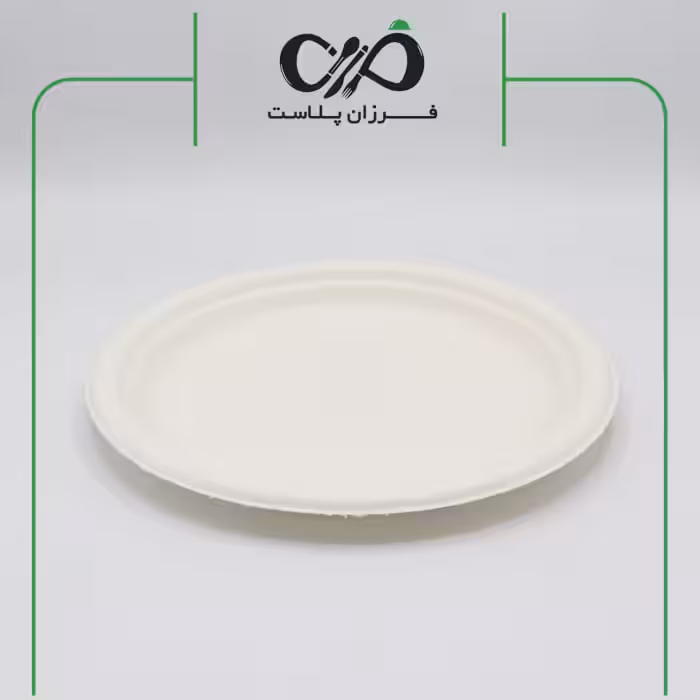 پیش دستی گیاهی 9 اینچ باگاس (کارتن 500 عددی)