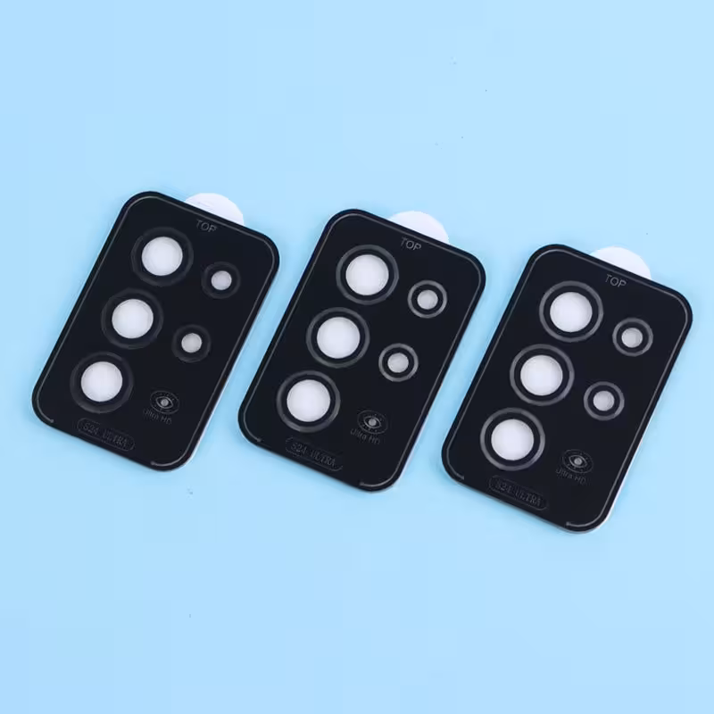 گلس لنز شابلونی مشکی S24ultra