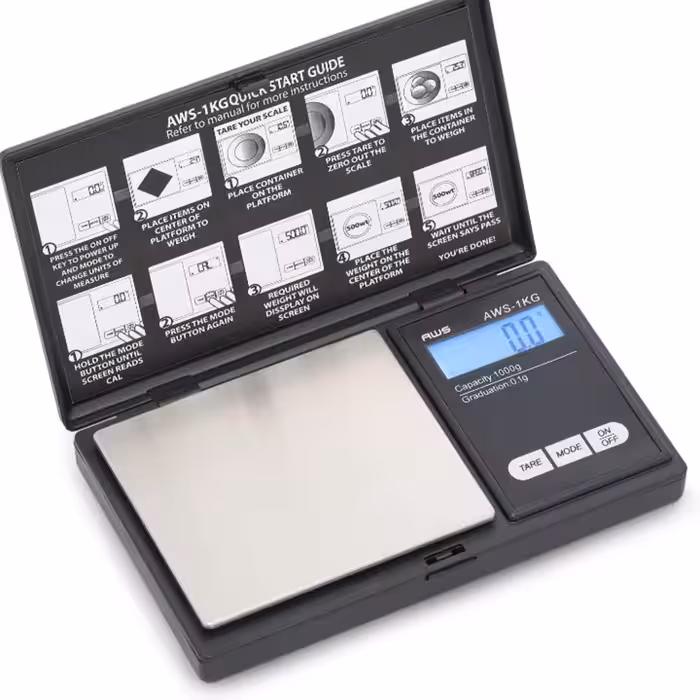 ترازو دیجیتال 1000 گرمی (1kg) با دقت اندازه گیری 0.1 دهم