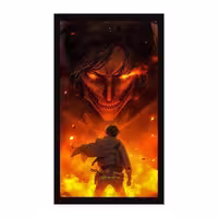 تابلو گیمینگ  35×65 طرح – attack on titan