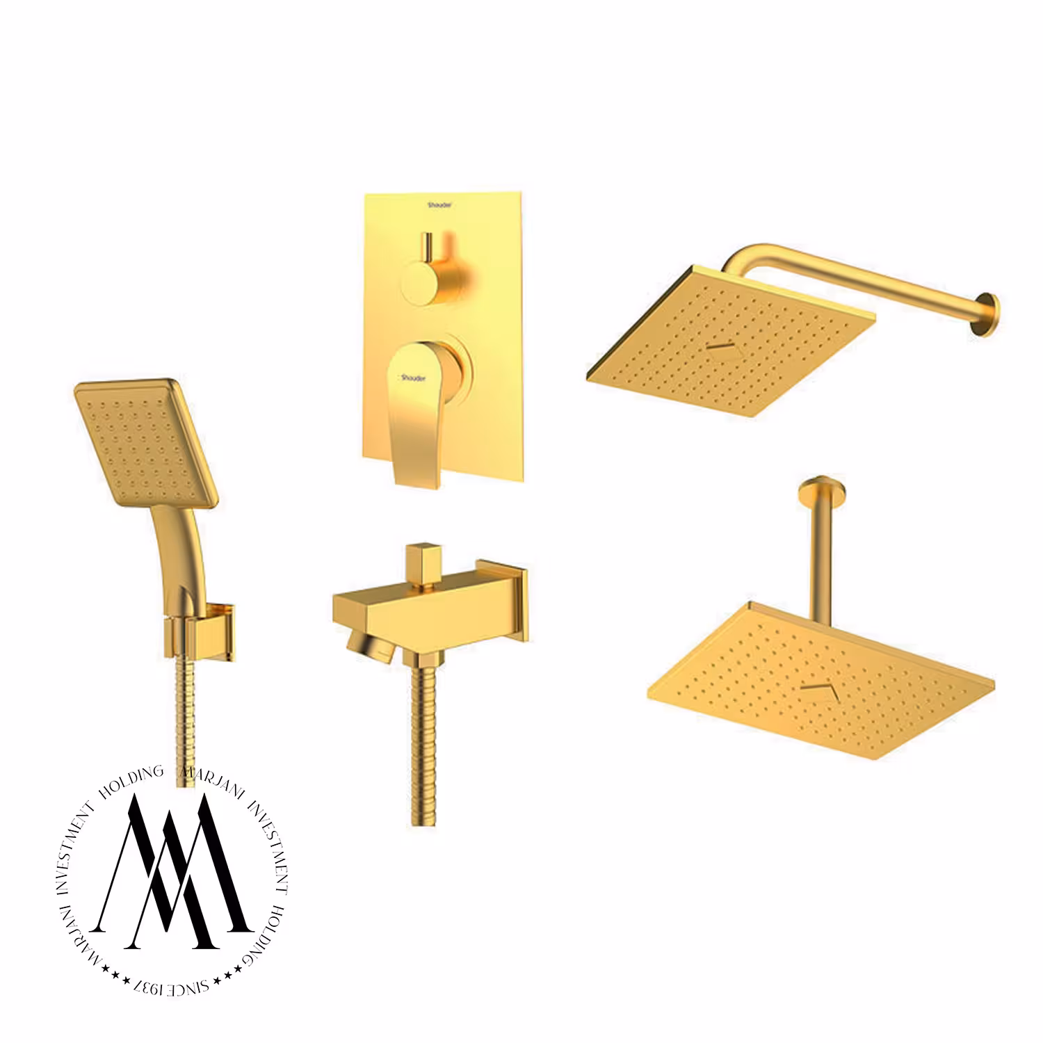 شیر حمام توکار شودر مدل رومرپلاس ABS تیپ 4 (طلامات)