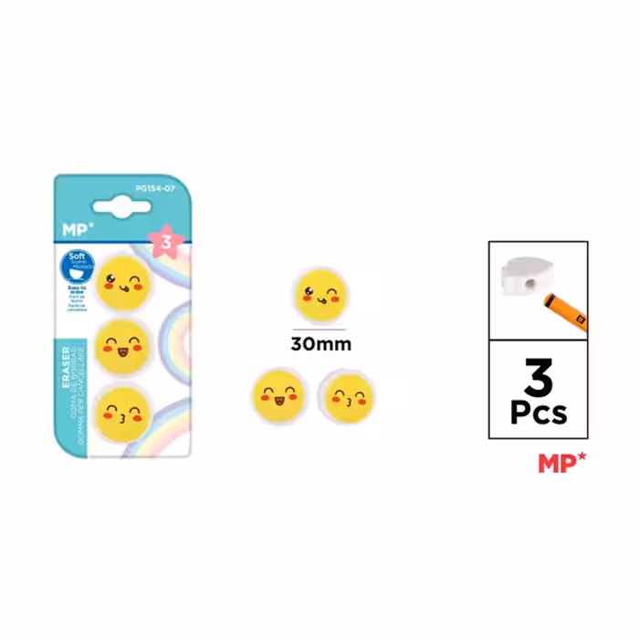 سر مدادی و پاک کن ایموجی کد PG154-07 بسته 3 عددی