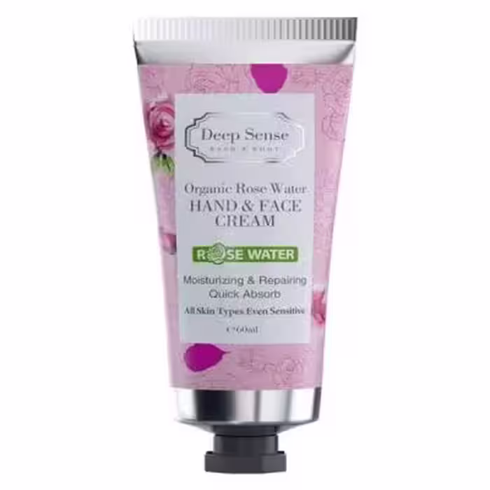 کرم مرطوب‌کننده دیپ سنس مدل ROSE WATER حجم 60 میلی‌لیتر
