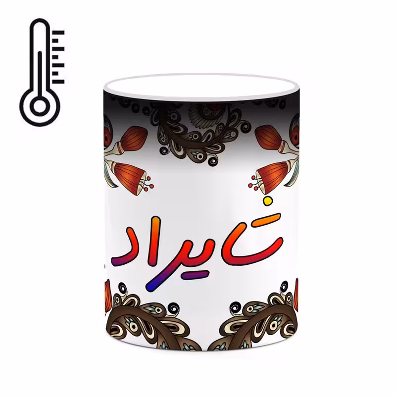 ماگ حرارتی   اسم شایراد  سنتی گل و بته کد mgh45806