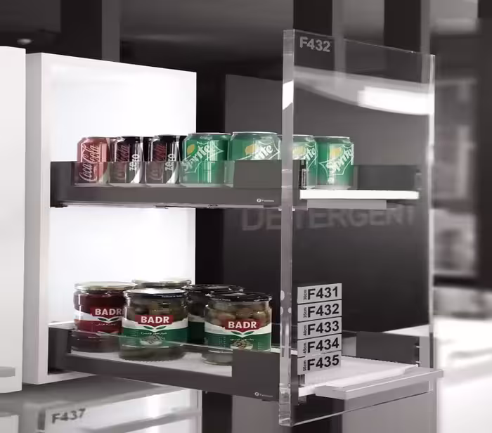سوپر لردر زیر صفحه اسلیم شیشه دو طبقه با عمق 35 و عرض ازاد فانتونی  کد F432