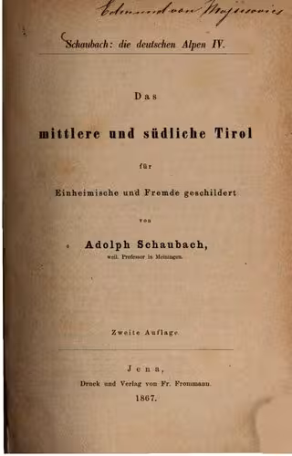 خرید و دانلود نسخه کامل کتاب Das mittlere und südliche Tirol für Einheimische und Fremde geschildert