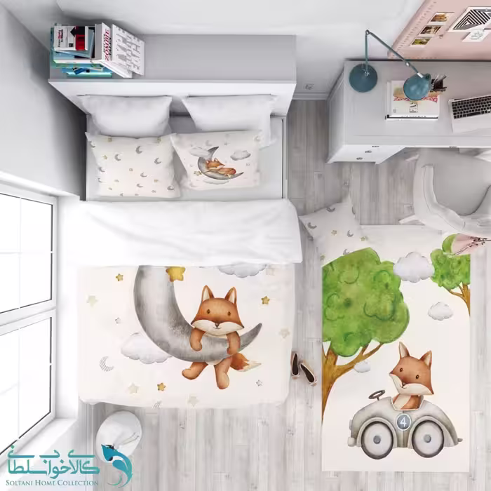 روتختی طرح روباه تنبل سایز یکنفره کد A2928