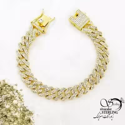 دستبند کارتیر جواهری فول نگین کد 20111