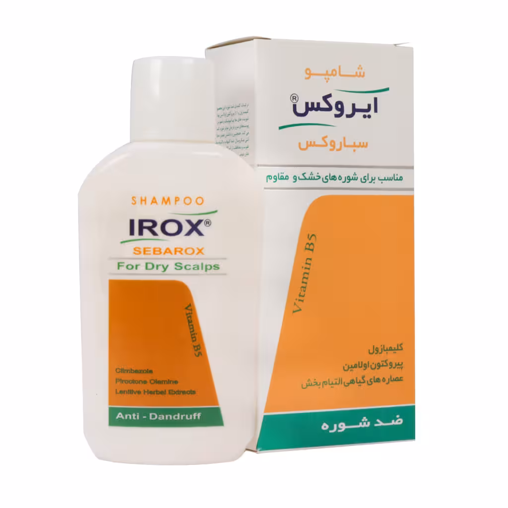 ایروکس شامپو ضدشوره سباروکس مناسب برای شوره های خشک و مقاوم 200ML