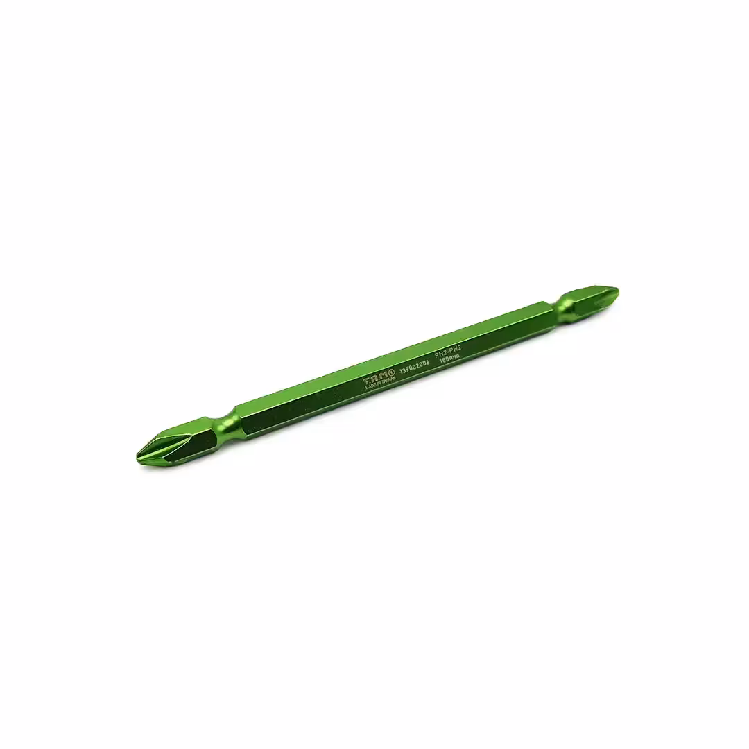 سر پیچ گوشتی T.A.M دو سر چهارسو سبز 150 میلیمتر