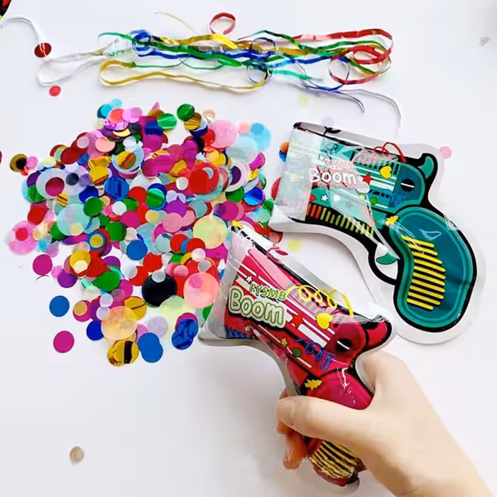 ابزار مهمانی مدل تفنگ شادی مجموعه 5 عددی