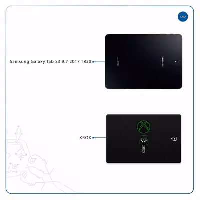 برچسب پوششی ماهوت مدل XBOX مناسب برای تبلت سامسونگ Galaxy Tab S3 9.7 2017 T820
