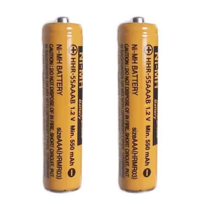   باتری نیم قلمی قابل شارژ تلفن بی سیم پاناسونیک مدل  (Ni-MH/HHR-55AAAB(HRMR03  بسته دو عددی