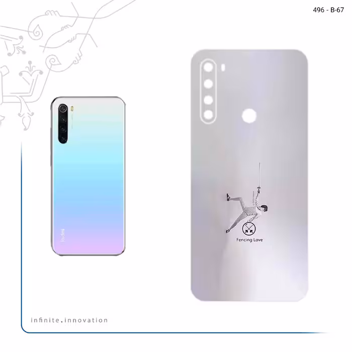 برچسب پوششی ماهوت مدل Fencing مناسب برای گوشی موبایل شیائومی Redmi Note 8 2021