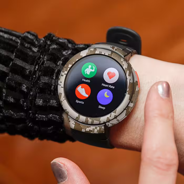 برچسب ماهوت طرح Army Desert Pixel مناسب برای ساعت هوشمند شیایومی Amazfit Verge