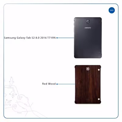 برچسب پوششی ماهوت مدل Red-Wood مناسب برای تبلت سامسونگ Galaxy Tab S2 8.0 2016 T719N