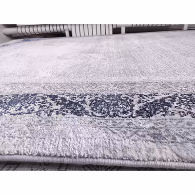 فرش ماشینی زمرد مشهد مدل NO010 زمینه سیلور